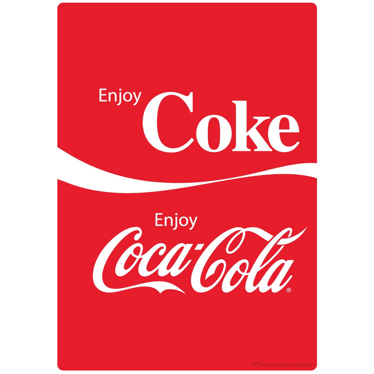 Coca-Cola Enjoy Coke Dual Logo Vinyl Sticker | Etsy