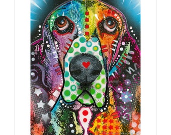 Basset Hound Dog Pop Art Vinyl Sticker