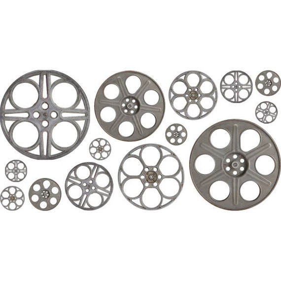 Movie Film Reels Wall Decal Sheet Large Etsy