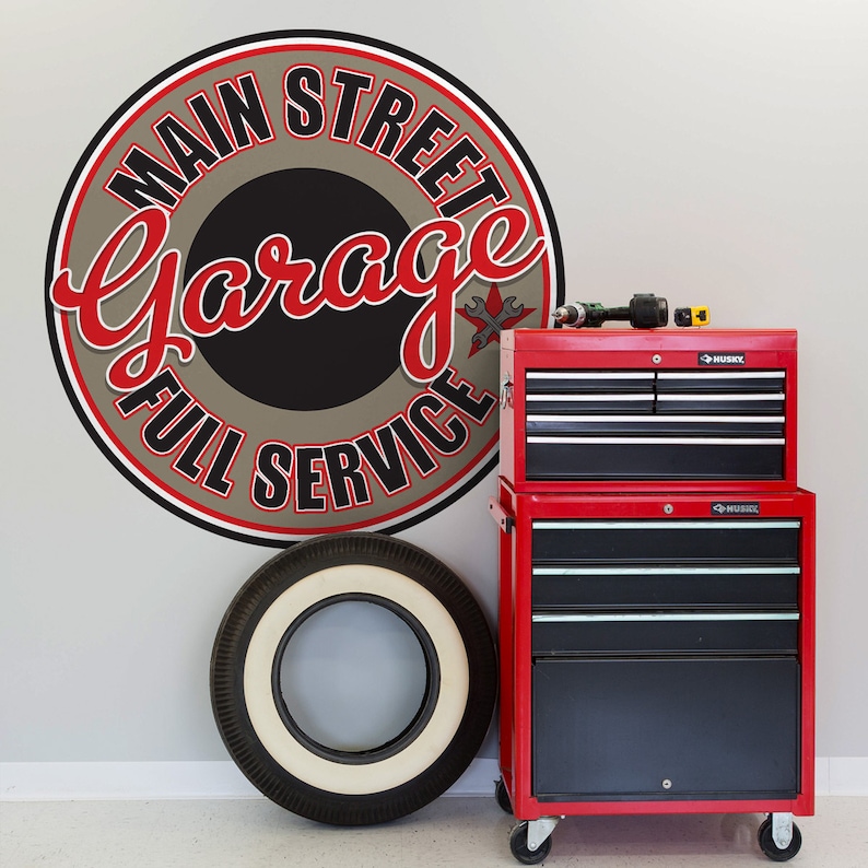 Garage Sticker Example Personalized Wall Garage, Custom Wall Decor, Studio Decor, Die Cut Wall ...