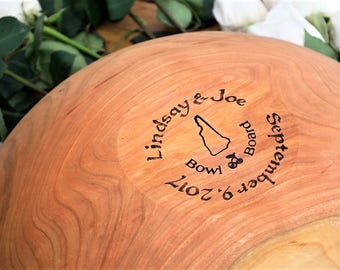 Personalized Wood  Salad Bowl 17in (Serves 16-18)