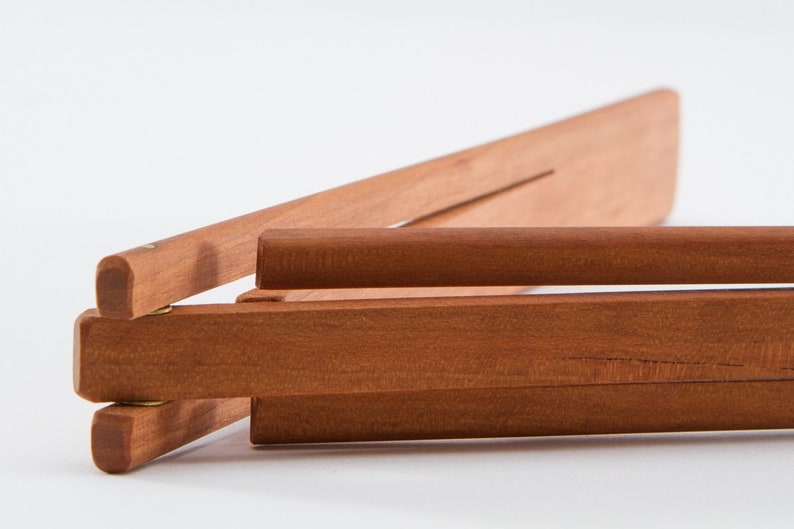 Wood Salad Tongs Serve One Handed Fold Flat for Easy Storage Etsy