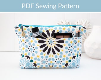 Zip Pouch PDF Sewing Pattern, Gift Ideas for Her, DIY Makeup Bag