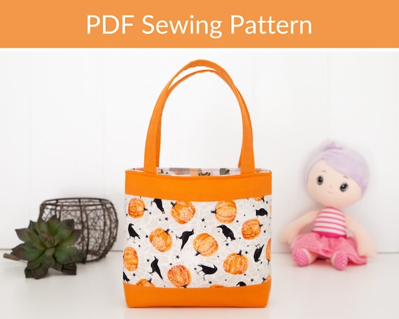 Trick or Treat Bag Sewing Pattern: Easy Kids Halloween Tote (PDF Pattern)