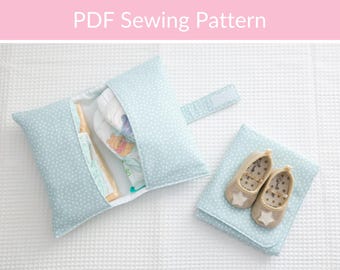 Diaper Clutch, Diaper Bag & Baby Change Mat PDF Sewing Pattern