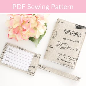 Passport Cover DIY Digital Sewing Pattern, Bag Tag and Passport Cover, Luggage Tag, Travel Gift, Passport Holder, DIY Bag Tag