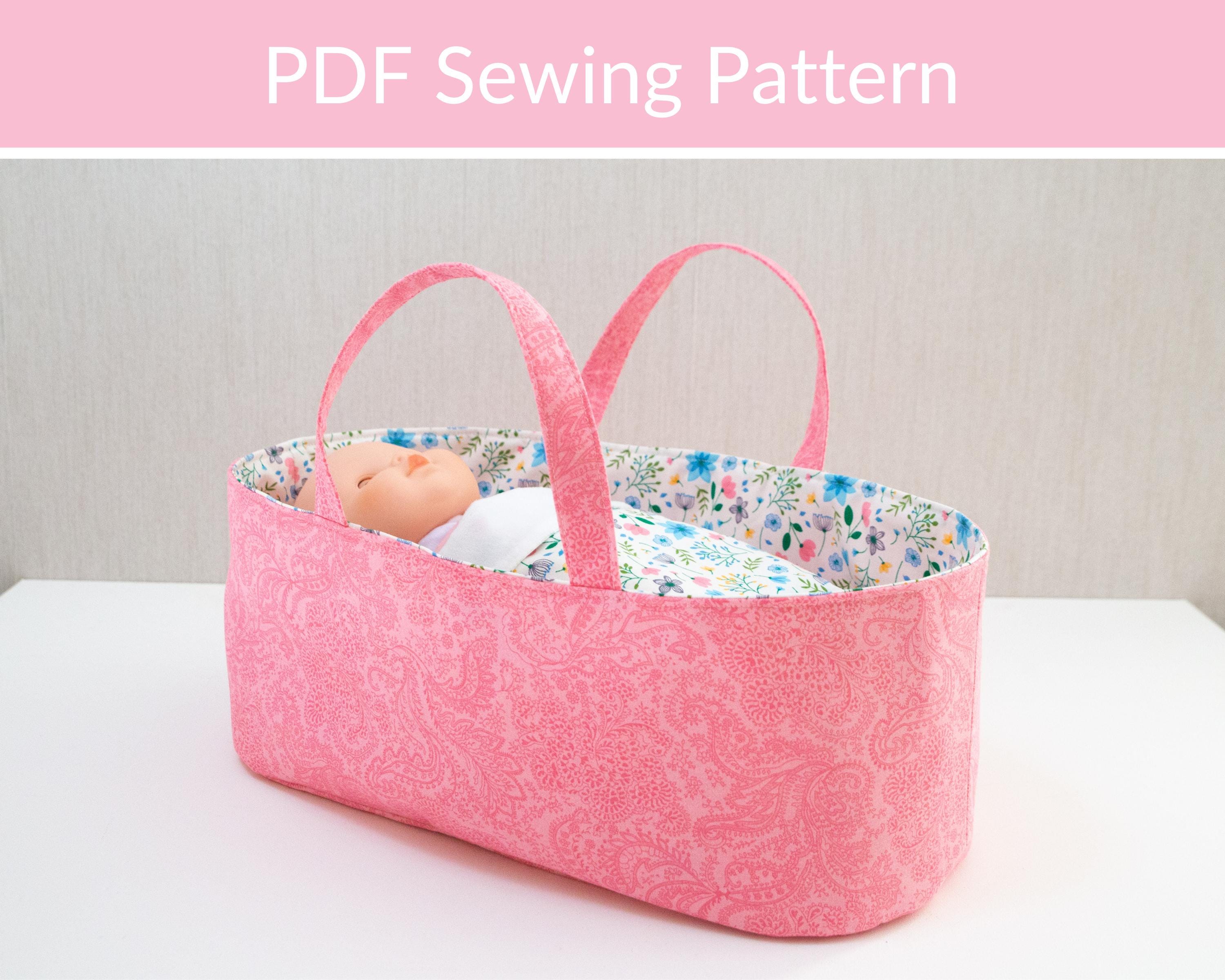 Doll Bassinet Sewing Pattern, Doll Carry Cot, Baby Doll Basket, Doll Carrier, Girl Birthday Gift
