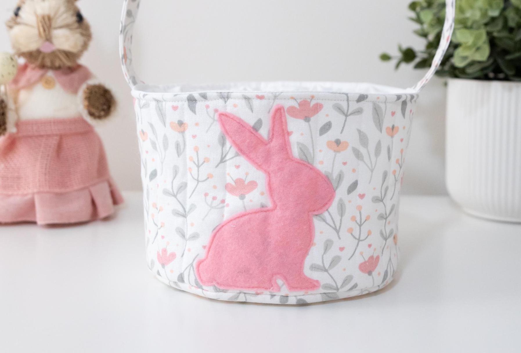 Bunny Easter Basket PDF Sewing Pattern: Quilted Applique Design - Etsy