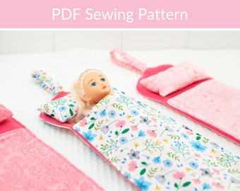 12 Inch Doll Sleeping Bag Sewing Pattern: Easy DIY Project (PDF Pattern)