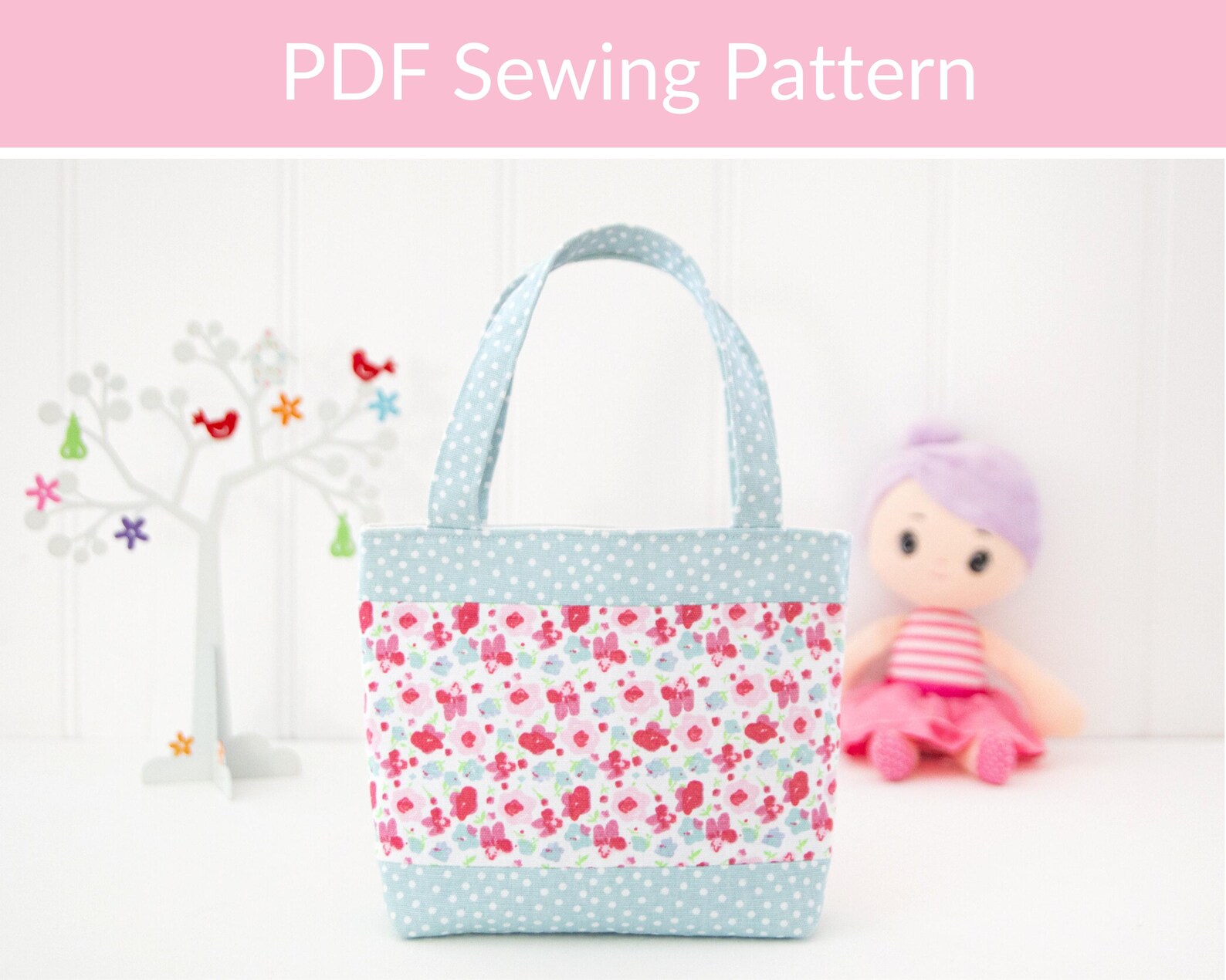 Child's Tote Bag PDF Sewing Pattern - Etsy