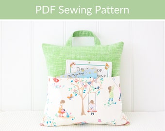 Kids Reading Pillow Sewing Pattern, Reading Cushion, DIY Pocket Pillow, Book Cushion, DIY Kids Pillow, Beginner Sewing Pattern