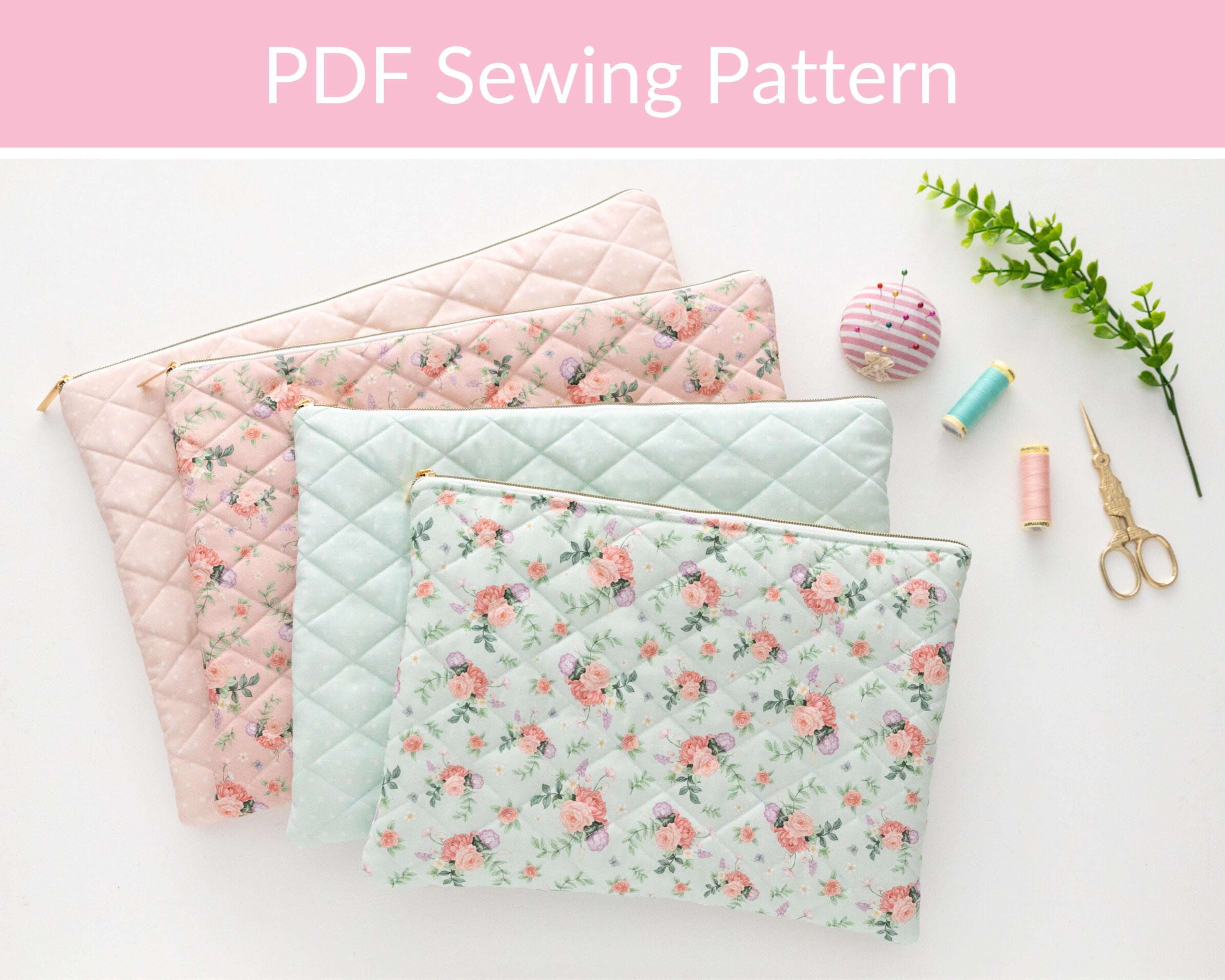 Easy Quilted Laptop Sleeve Sewing Pattern, 13" 14" 15" 16" Laptop Sleeve, Padded Laptop Sleeve, Laptop Bag, Beginner Sewing Pattern