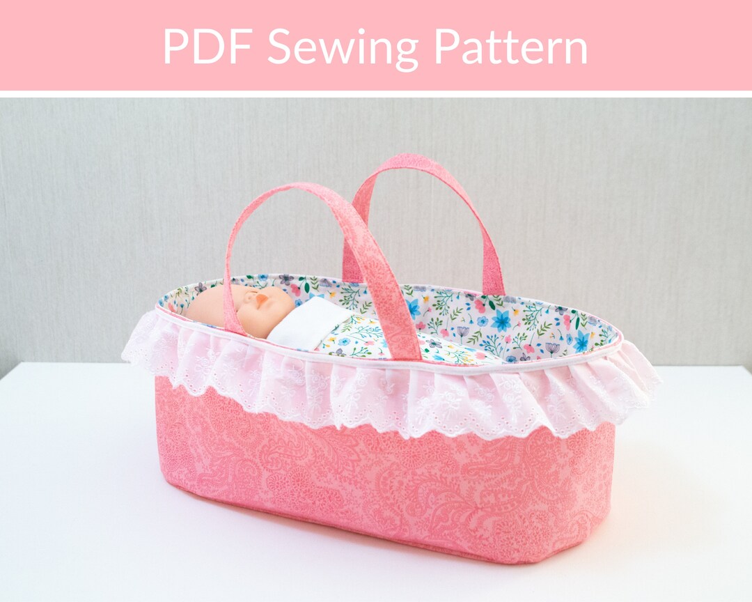 Doll Carry Cot Sewing Pattern Baby Doll Basket Doll Carrier Etsy UK