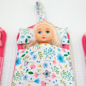 Doll Accessory Sewing Pattern, 12 Inch Doll Bed, Beginner Sewing Pattern image 3