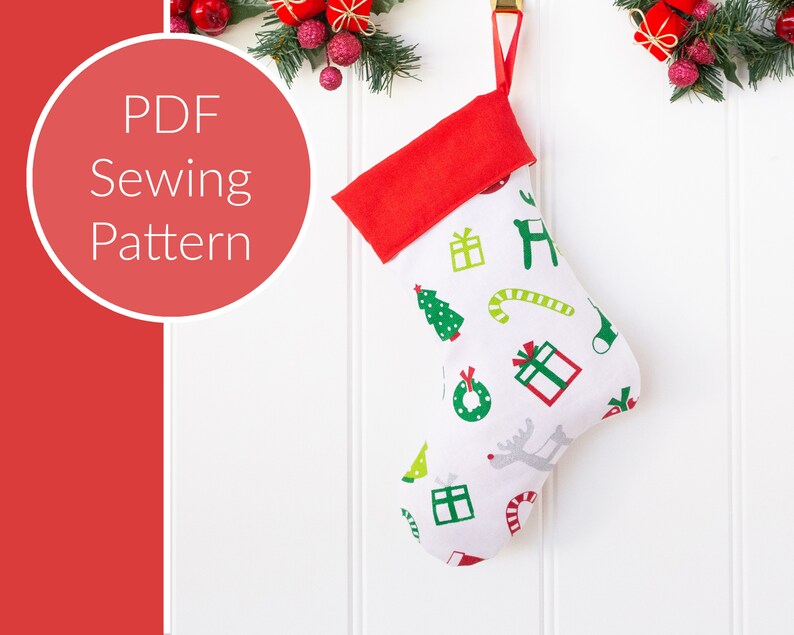 Easy Christmas Stocking Sewing Pattern Etsy
