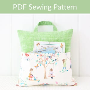 Book Pocket Pillow Sewing Pattern: Kids Reading Cushion (PDF Pattern)