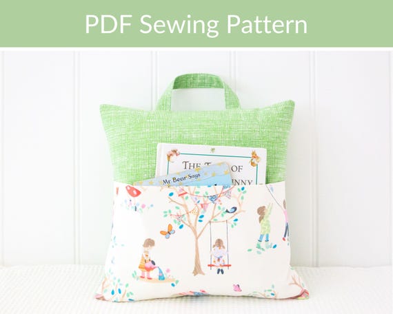 Book Pocket Pillow Sewing Pattern: Kids Reading Cushion (PDF Pattern)