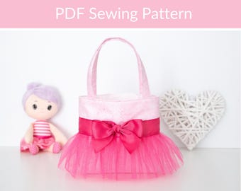 Ballerina Tote Bag Sewing Pattern for Children (PDF)