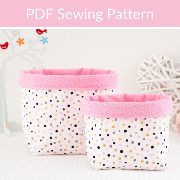 Fabric Basket PDF Sewing Pattern
