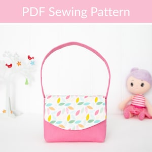 Child&#39;s Handbag Sewing Pattern, Easy Sewing Pattern,  Kids Bag Pattern, Girls Purse Pattern