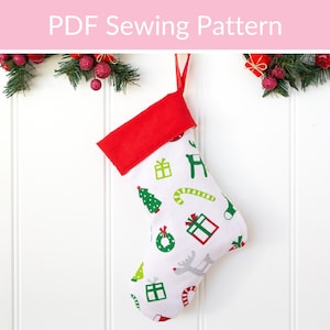 Christmas Stocking Sewing Pattern: Lined Holiday Decor (PDF Pattern)