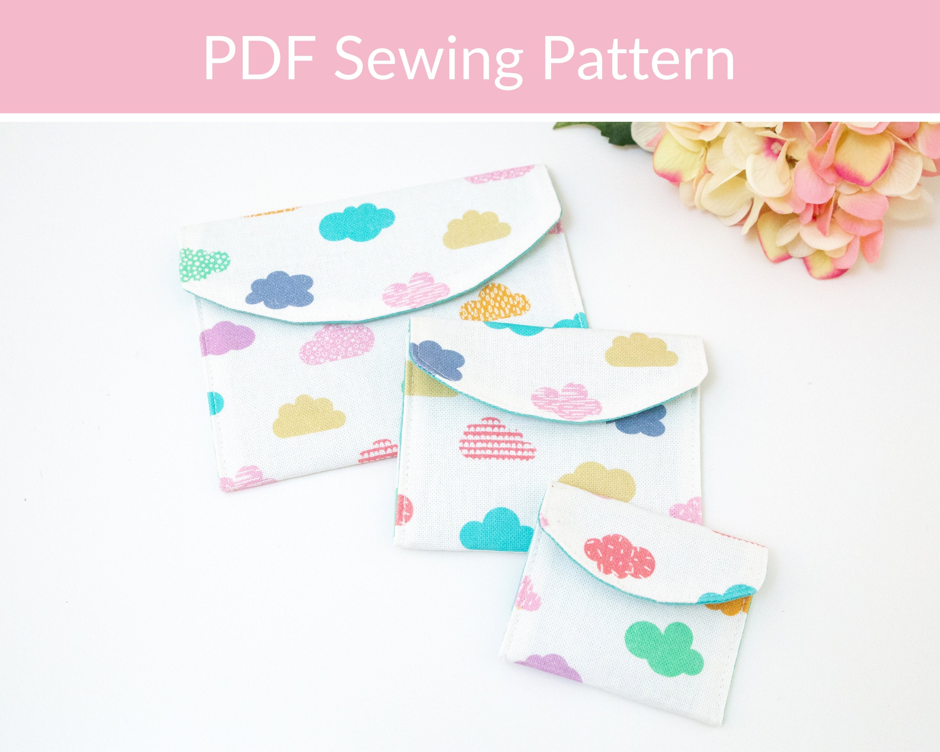 Easy Sewing Pattern Set of 3 Envelope Pouches, Jewellery Pouch ...