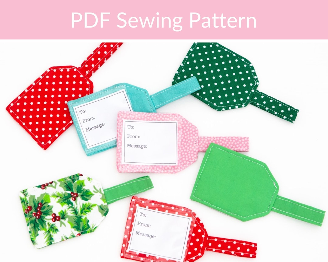 Reusable Christmas Gift Tag Sewing Pattern (PDF) - Etsy