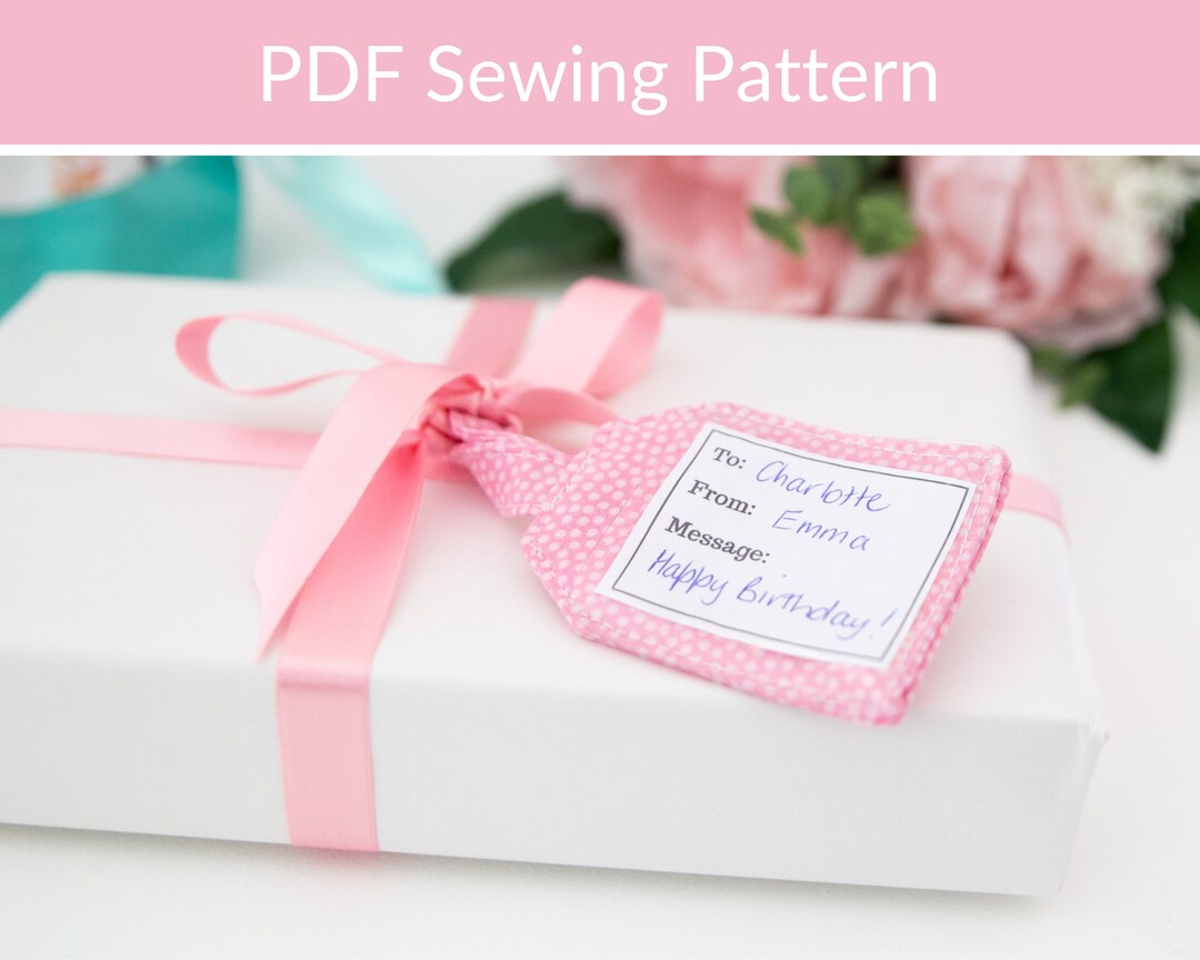 DIY Fabric Gift Tag Sewing Pattern Reusable Gift Tags to Etsy