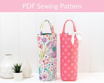 Wine Tote Bag Sewing Pattern: Padded, Easy-Sew (PDF Pattern)