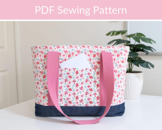 Shopping Bag Sewing Pattern Reusable Bag Pattern Tote Bag Beginner Sewing Pattern Easy Bag to Sew Etsy