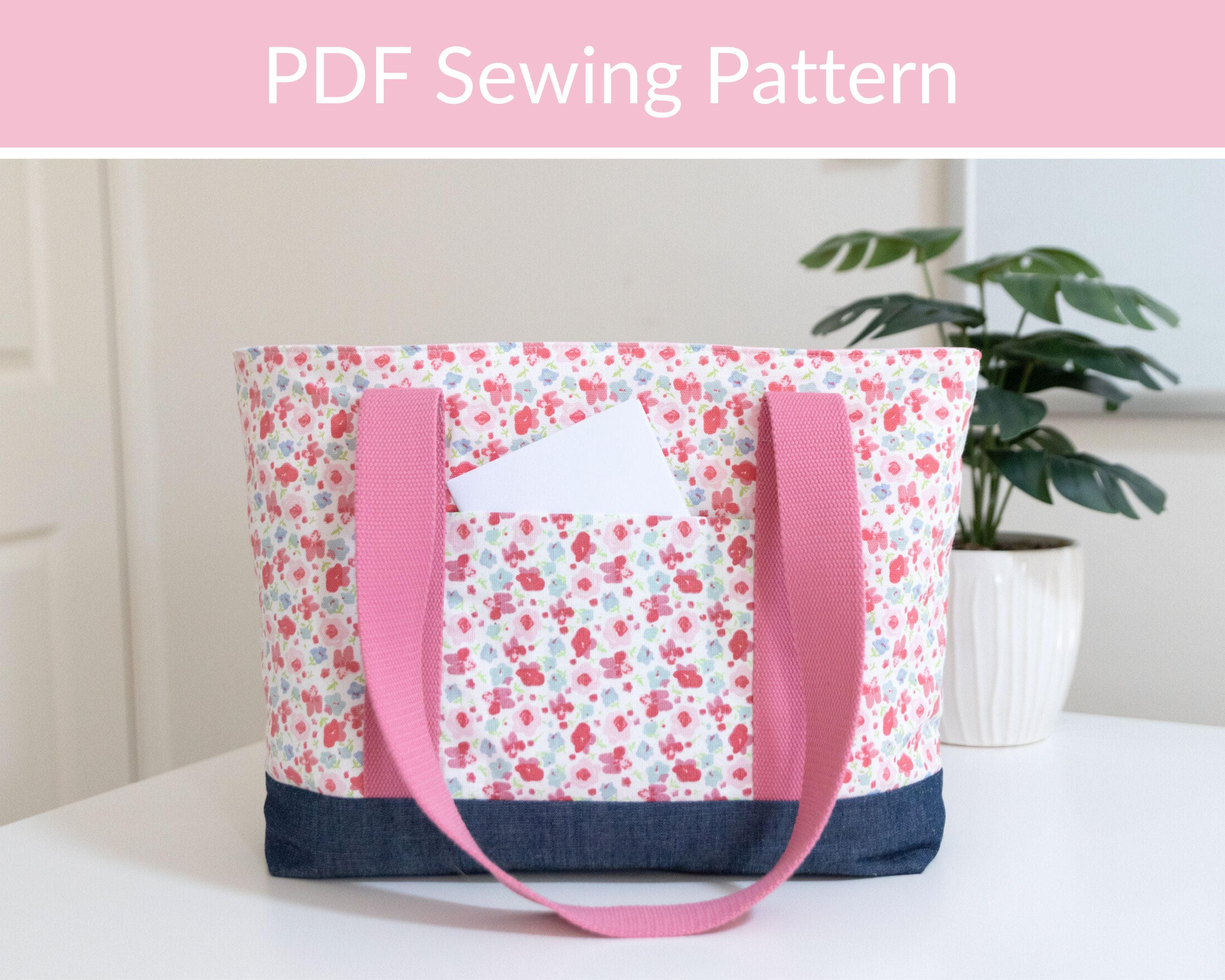 Easy Tote Bag Sewing Pattern, Shopping Bag Pattern, Reusable