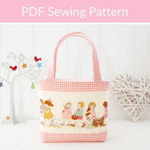 Little Girls Tote Bag PDF Sewing Pattern