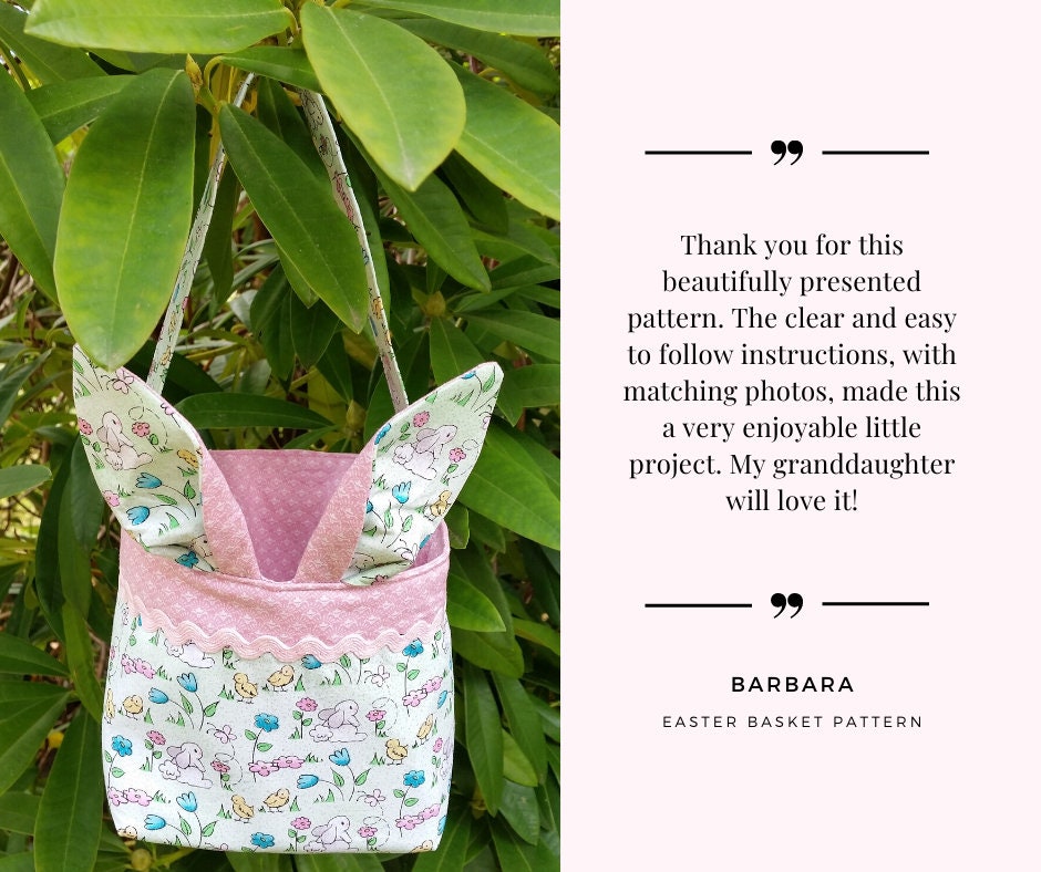 Easter Basket PDF Sewing Pattern - Etsy