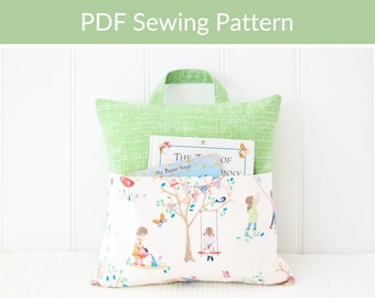 Pocket Pillow PDF Sewing Pattern, Book Pillow PDF Sewing Pattern, Reading Pillow, Book Cushion, DIY Kids Pillow, Book Pocket Pillow