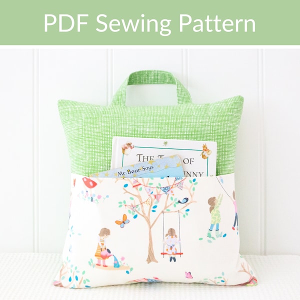 Pocket Pillow PDF Sewing Pattern, Book Pillow PDF Sewing Pattern, Reading Pillow, Book Cushion, DIY Kids Pillow, Book Pocket Pillow