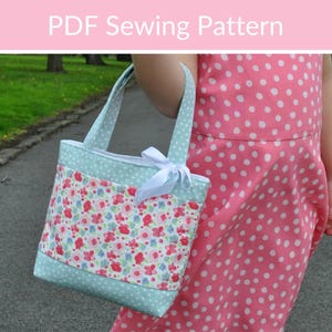 Little Girls Tote Bag PDF Sewing Pattern