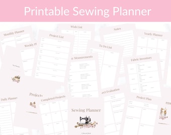 Sewing Planner Printable PDF: Project Organiser and Journal