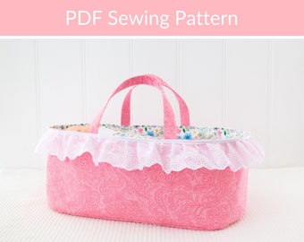 Doll Basket Sewing Pattern, Doll Carry Cot, Baby Doll Basket, Doll Carrier