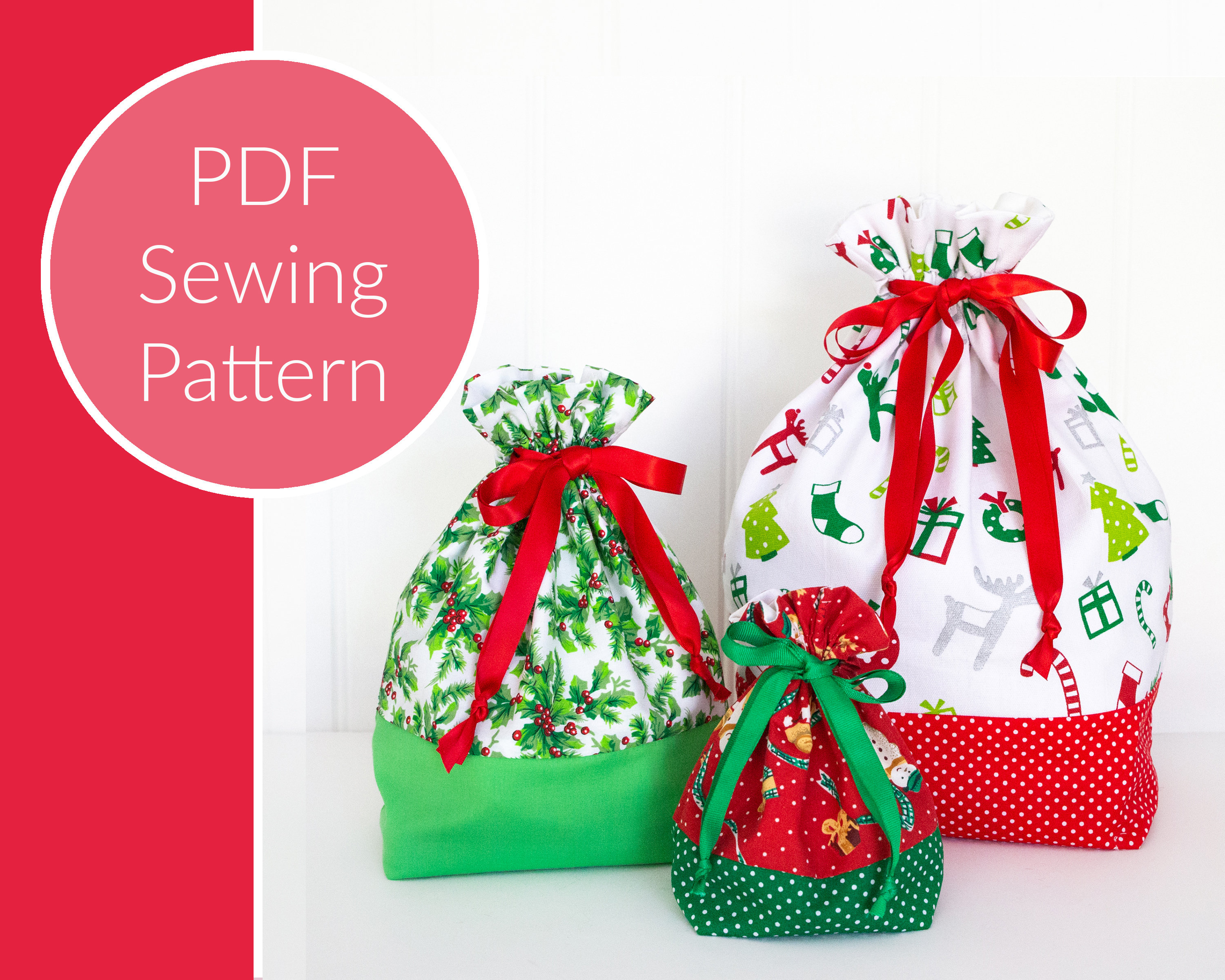 Christmas Gift Bags Drawstring Gift Bag For Wrapping Holiday Gifts   craftivfcom