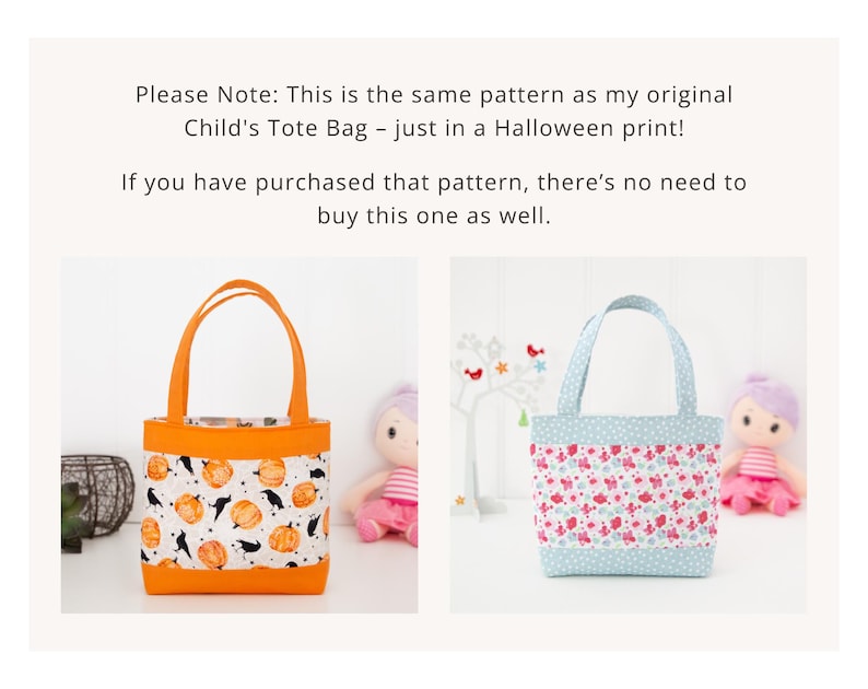 Trick or Treat Bag Sewing Pattern: Easy Kids Halloween Tote (PDF Pattern) image 5