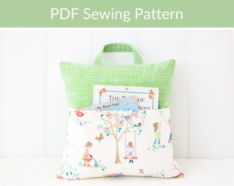 Book Pillow PDF Sewing Pattern, Reading Cushion, DIY Pocket Pillow, Book Cushion, DIY Kids Pillow, Book Pocket Pillow