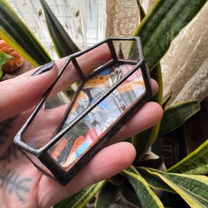 Glass Coffin Box Trinket Dish With Vintage Flower Floral Book Page - Etsy