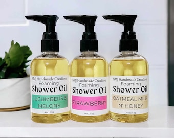 Foaming Shower and Bath Oil -  Customizable Scent