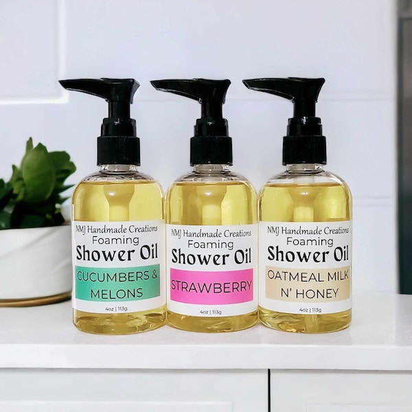 Foaming Shower and Bath Oil -  Customizable Scent