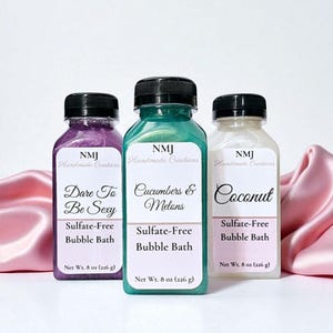 Handmade Foaming Bubble Bath: 15 Scent Choices, Relaxing Skin Soak