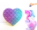 Mermaid Scale Heart Bath Bomb - Color Surprise Bath Bomb - Colorful Bath Bomb - 