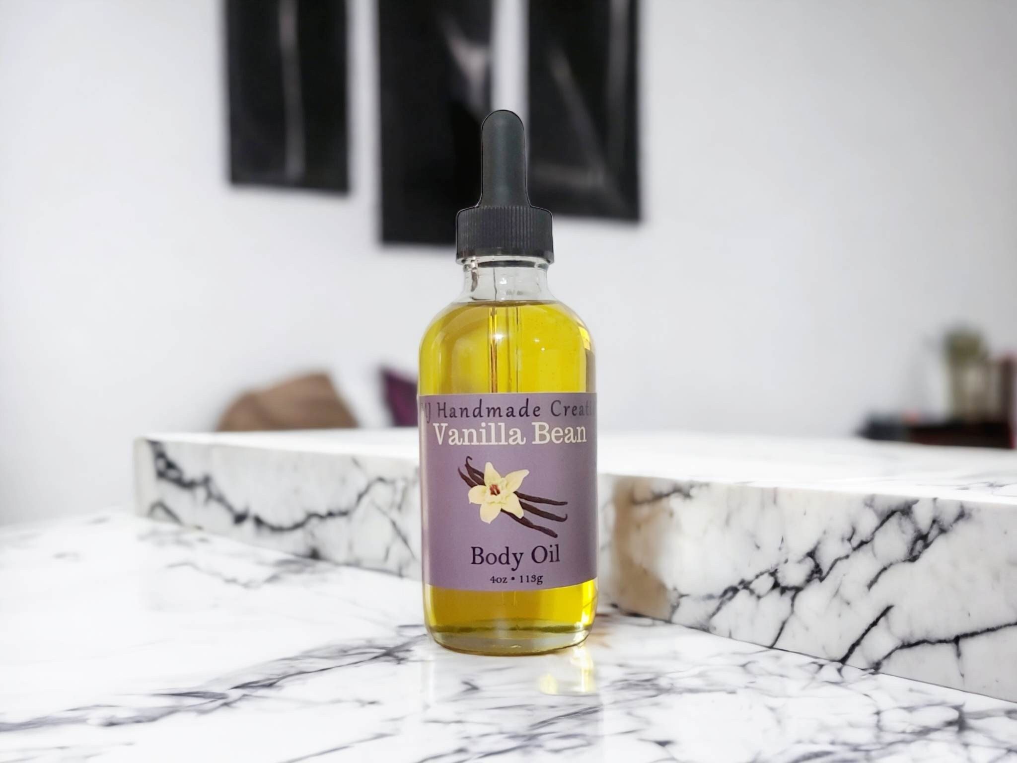 Body Oil Vanilla Coconut, Massage Oil, Dry Skin Oil, Demi Naturals 