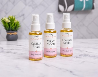 Dry Body Oil Spray | Lightweight Moisturizing Oil | Multiple Fragrances Available