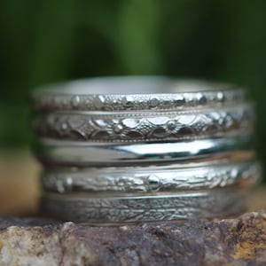 Sterling Silver Stacking Rings *  Solid Sterling * Handmade *Set of 5* Any Size