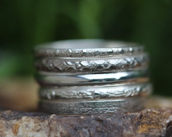 Sterling Silver Stacking Rings *  Solid Sterling * Handmade *Set of 5* Any Size